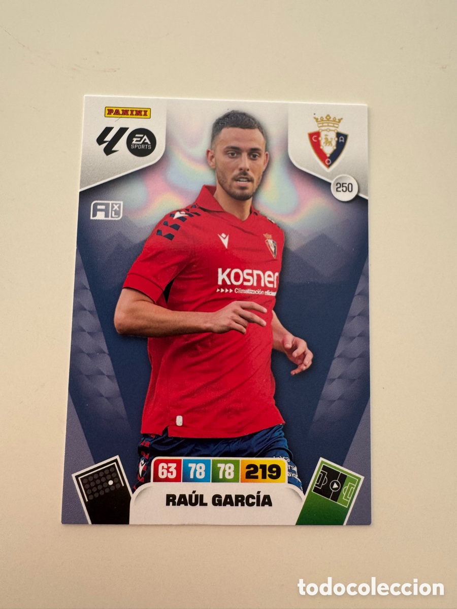 Cromos de f&uacute;tbol: PANINI ADRENALYN XL LIGA 2025-2026 25-26 &ndash; Ra&uacute;l Garc&iacute;a de Haro CA Osasuna N&ordm; 250