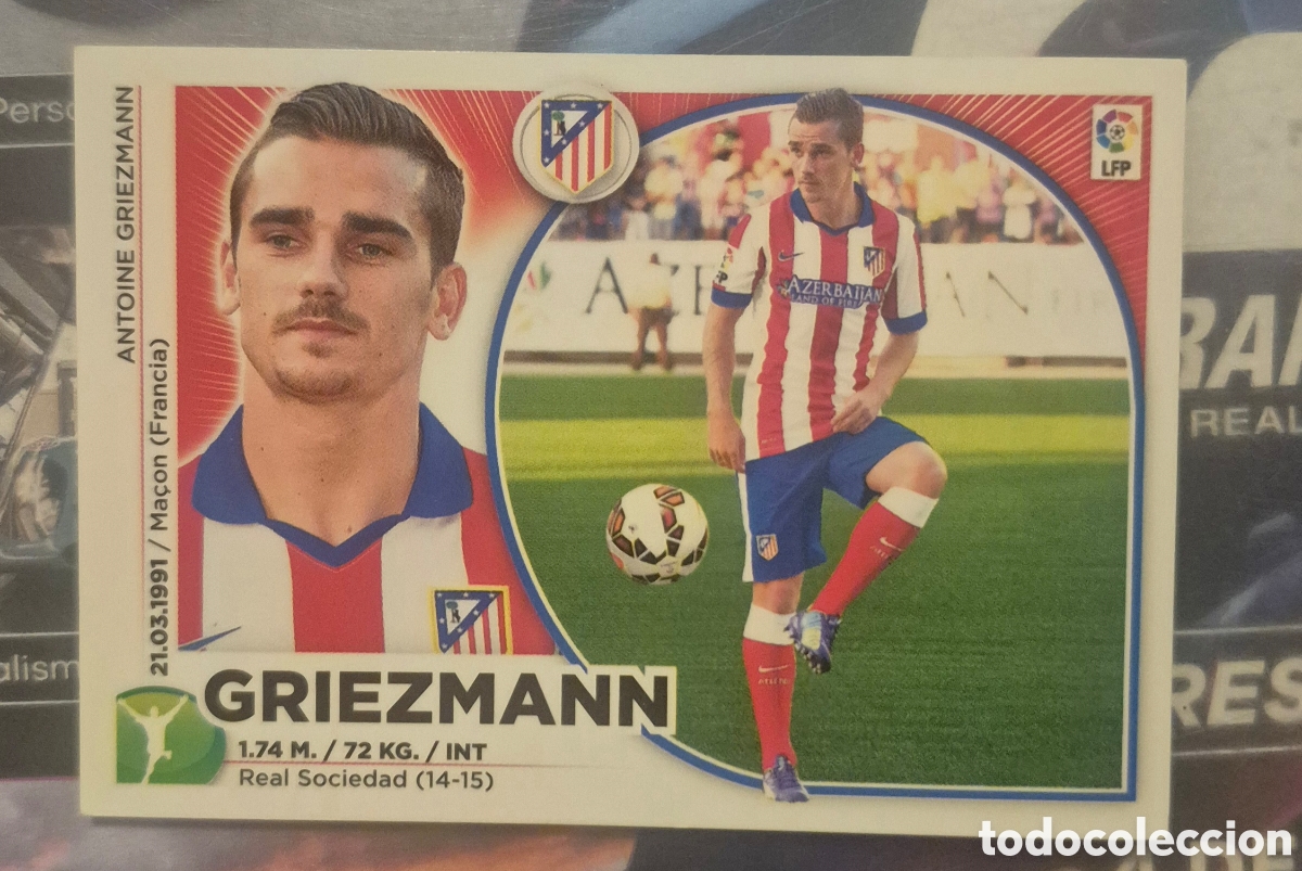 Cromos de f&uacute;tbol: CROMO DE F&Uacute;TBOL FICHAJE N 28 GRIEZMANN ( ATL&Eacute;TICO DE MADRID ) LIGA ESTE 2014/2015 14-15