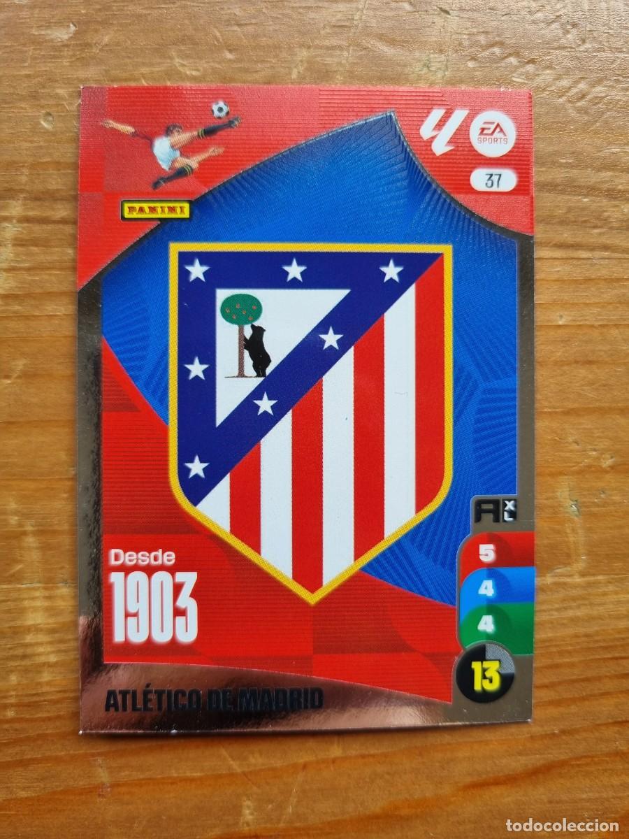 Cromos de f&uacute;tbol: 37 ESCUDO (Atl&eacute;tico de Madrid). Liga 2024 2025 24 25 Adrenalyn XL (Panini)