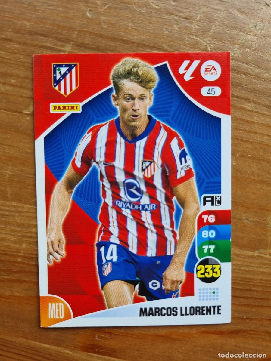 Cromos de f&uacute;tbol: 45 MARCOS LLORENTE (Atl&eacute;tico de Madrid). Liga 2024 2025 24 25 Adrenalyn XL (Panini)