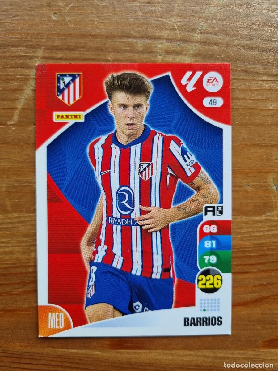 Cromos de f&uacute;tbol: 49 BARRIOS (Atl&eacute;tico de Madrid). Liga 2024 2025 24 25 Adrenalyn XL (Panini)