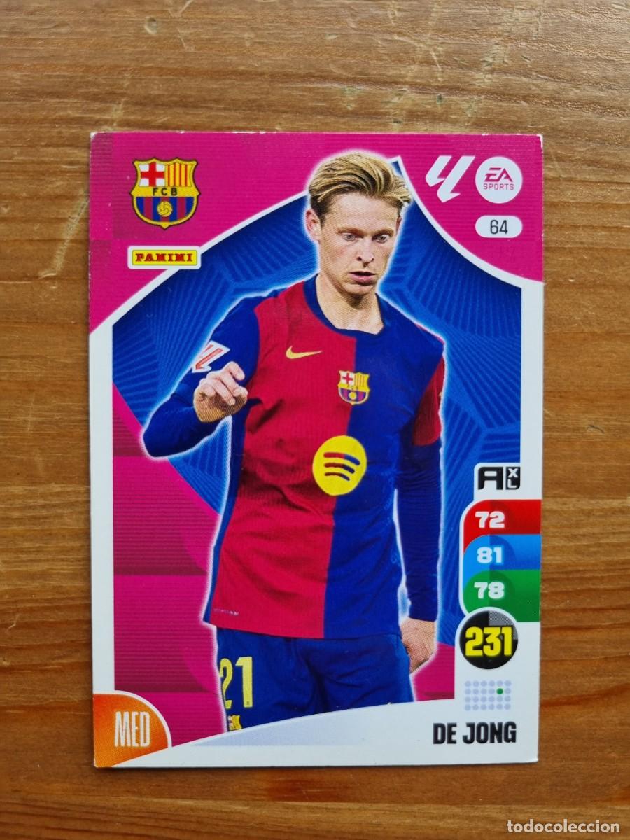 Cromos de f&uacute;tbol: 64 DE JONG (FC Barcelona). Liga 2024 2025 24 25 Adrenalyn XL (Panini)