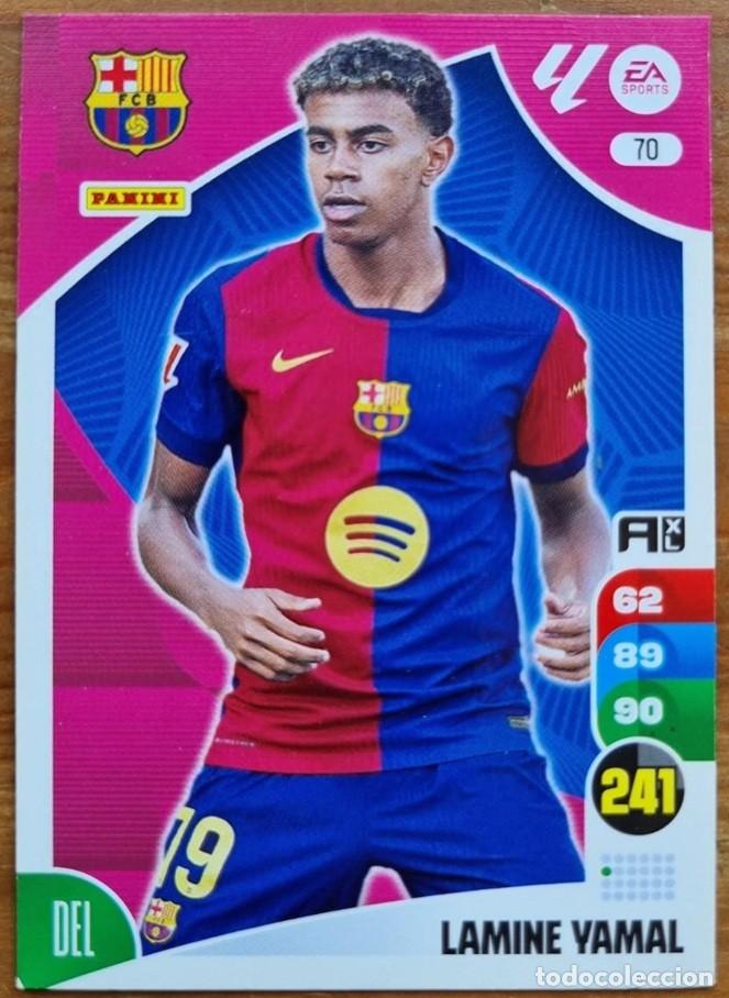 Cromos de f&uacute;tbol: 70 LAMINE YAMAL (FC Barcelona). Liga 2024 2025 24 25 Adrenalyn XL (Panini)