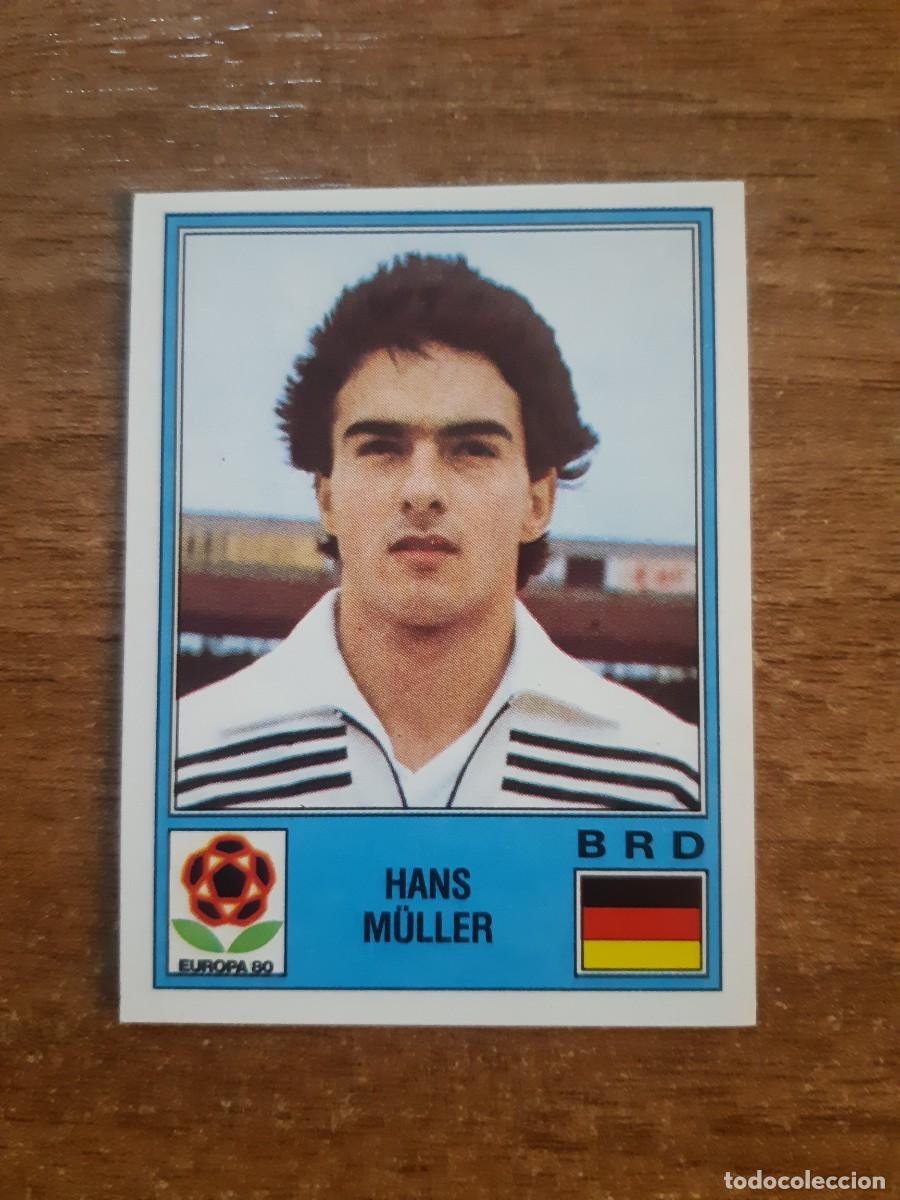 Cromos de f&uacute;tbol: N&deg;44 HANS M&Uuml;LLER ALEMANIA EUROPA 80 PANINI EURO ITALIA 1980 PANINI.NUNCA PEGADO, SIN PEGAR