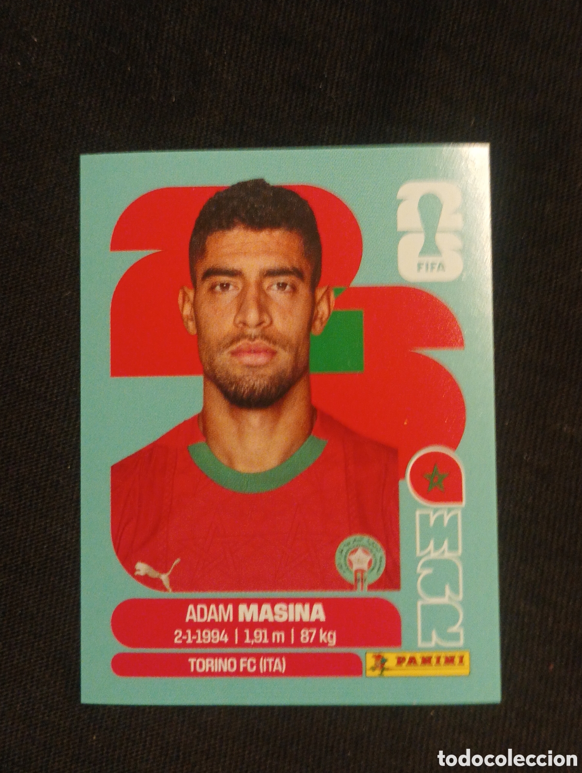 Cromos de f&uacute;tbol: mundial panini 2026 Adam masina