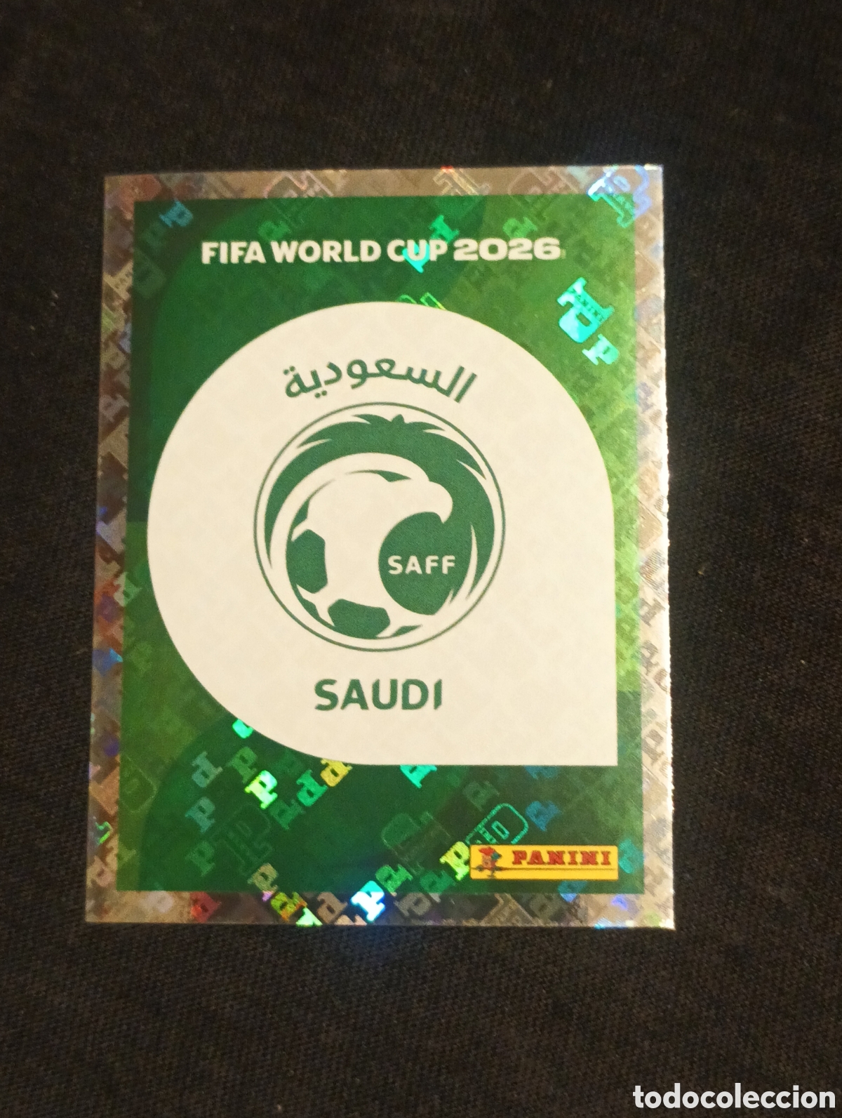 Cromos de f&uacute;tbol: mundial panini 2026 escudo saudi