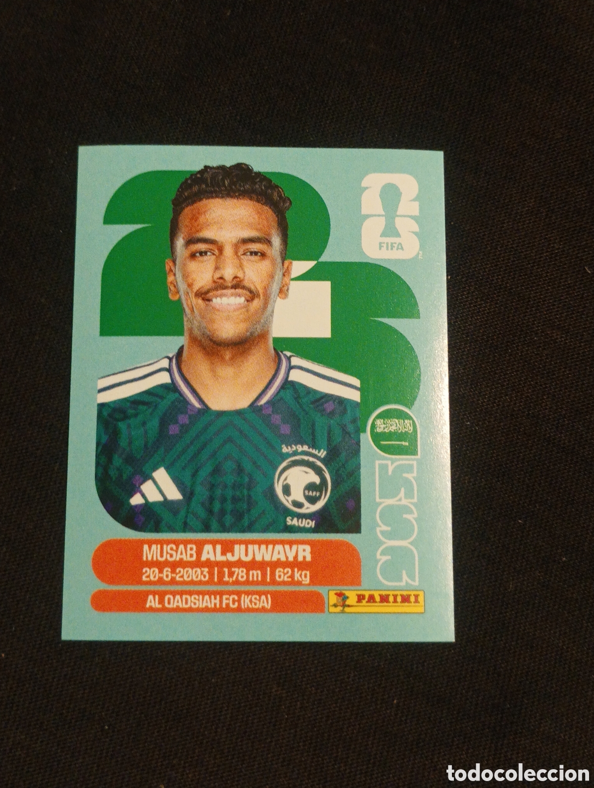 Cromos de f&uacute;tbol: mundial panini 2026 musab aljuwayr