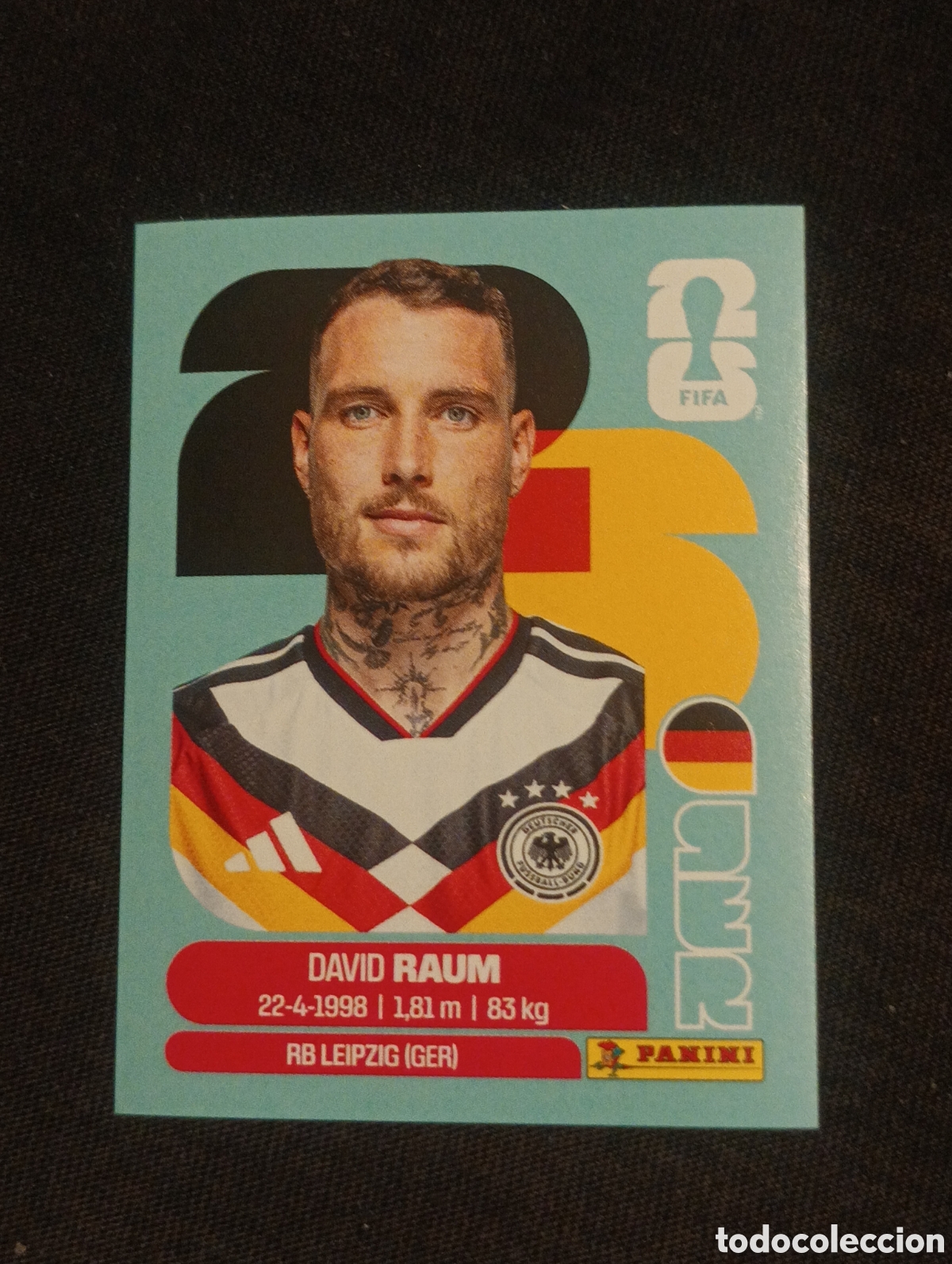Cromos de f&uacute;tbol: mundial panini 2026 David raum