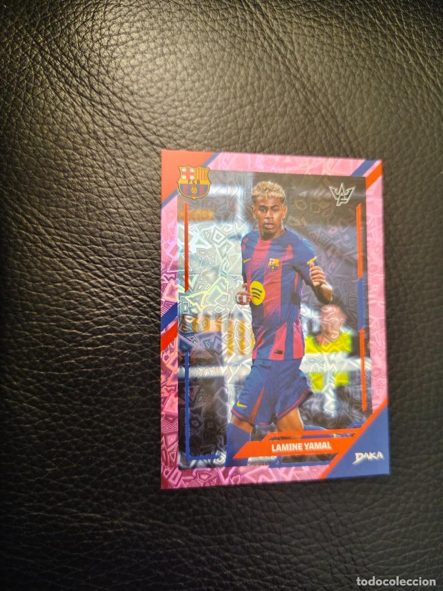 Cromos de f&uacute;tbol: 1-B DAKA FINAL WHISTLE 25 26 LAMINE YAMAL BARCELONA PARALELA HOLOGR&Aacute;FICA 2025 2026 AAG