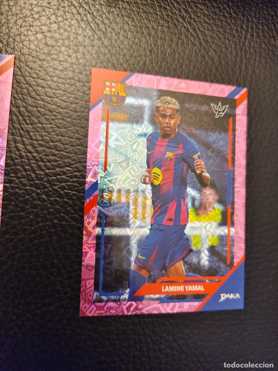 Cromos de f&uacute;tbol: 1-B DAKA FINAL WHISTLE 25 26 LAMINE YAMAL BARCELONA PARALELA HOLOGR&Aacute;FICA 2025 2026 AAG