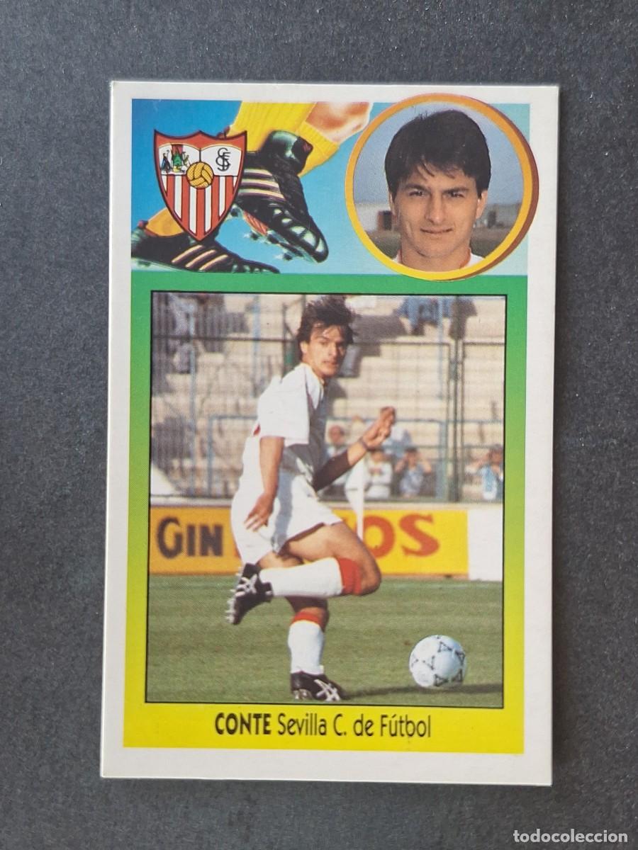 Cromos de f&uacute;tbol: L3 CONTE SEVILLA C. F. LIGA ESTE 1993 1994 93 94 CARTON NUNCA PEGADO SIN PEGAR
