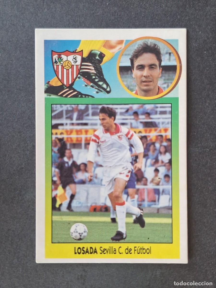 Cromos de f&uacute;tbol: L3 LOSADA SEVILLA C. F. LIGA ESTE 1993 1994 93 94 CARTON NUNCA PEGADO SIN PEGAR