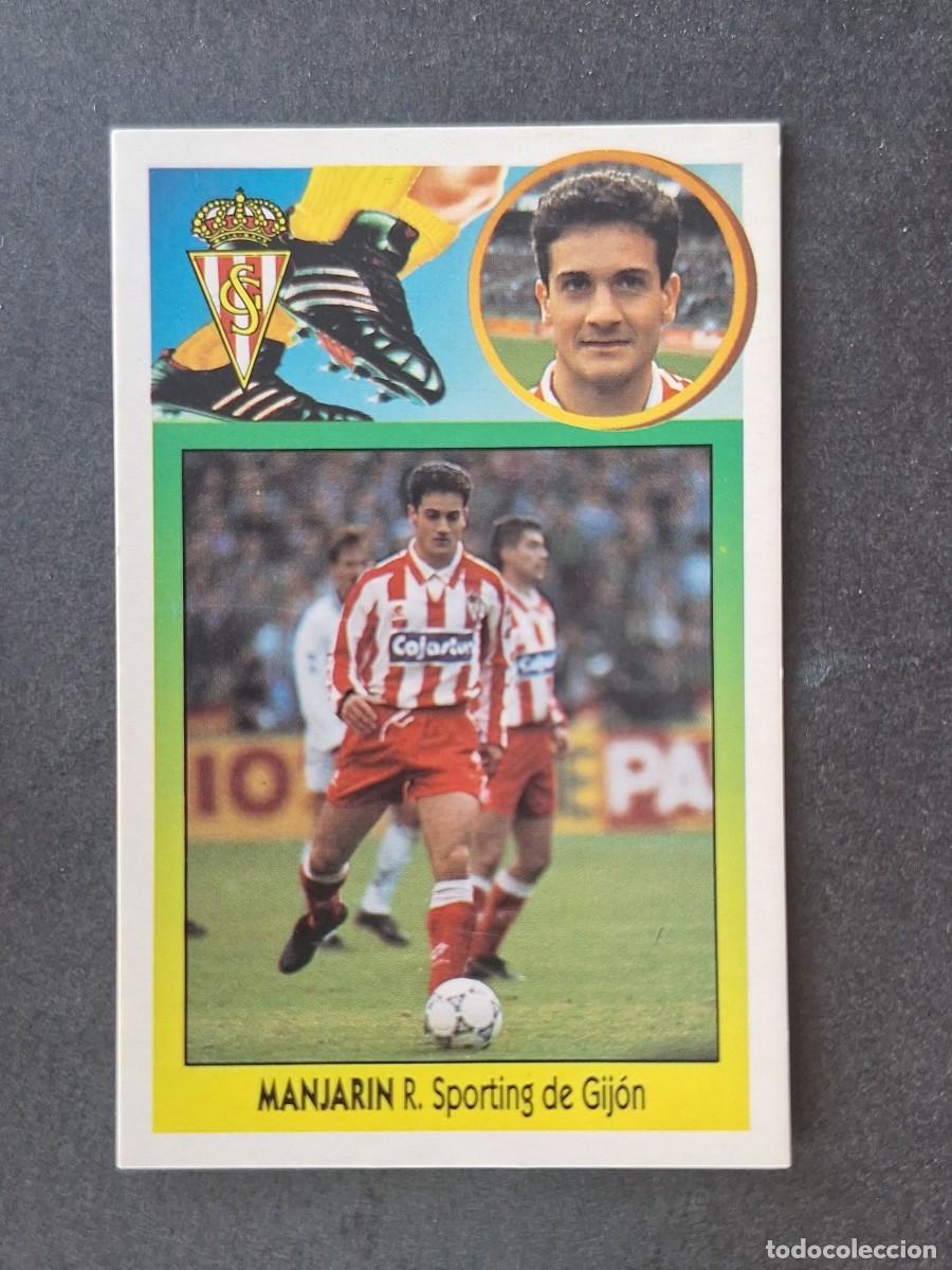 Cromos de f&uacute;tbol: L3 MANJARIN SPORTING DE GIJON LIGA ESTE 1993 1994 93 94 CARTON NUNCA PEGADO SIN PEGAR