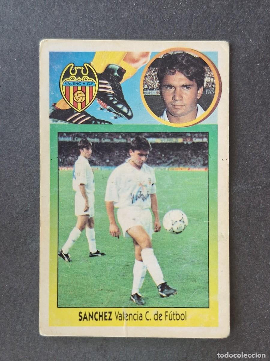 Fu&szlig;ball-Sticker: L3 SANCHEZ VALENCIA C. F. LIGA ESTE 1993 1994 93 94 CARTON NUNCA PEGADO SIN PEGAR