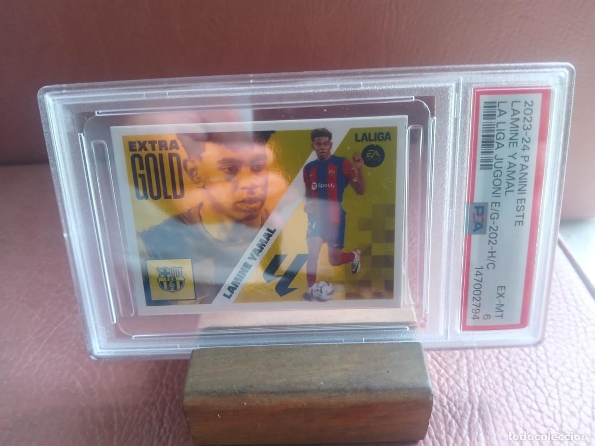 Cromos de f&uacute;tbol: PANINI 23-24 ED ESTE LAMINE YAMAL JUGON E/G- 2002H/C PSA6