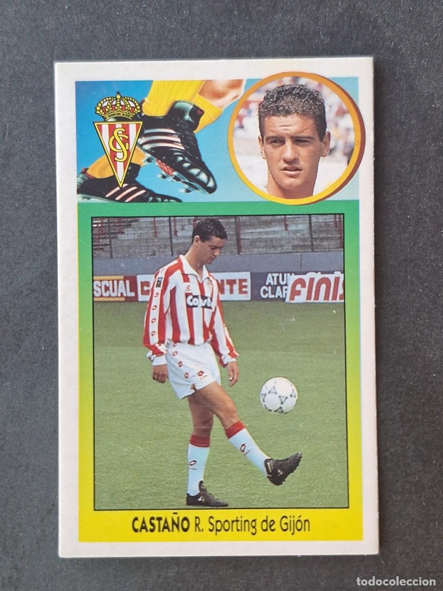 Cromos de f&uacute;tbol: L3 CASTA&Ntilde;O SPORTING DE GIJON LIGA ESTE 1993 1994 93 94 CARTON NUNCA PEGADO SIN PEGAR