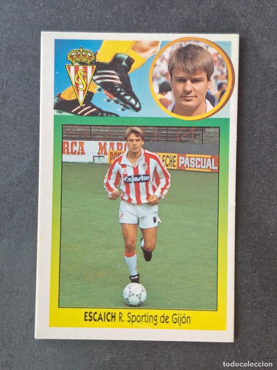 Cromos de f&uacute;tbol: L3 ESCAICH SPORTING DE GIJON LIGA ESTE 1993 1994 93 94 CARTON NUNCA PEGADO SIN PEGAR