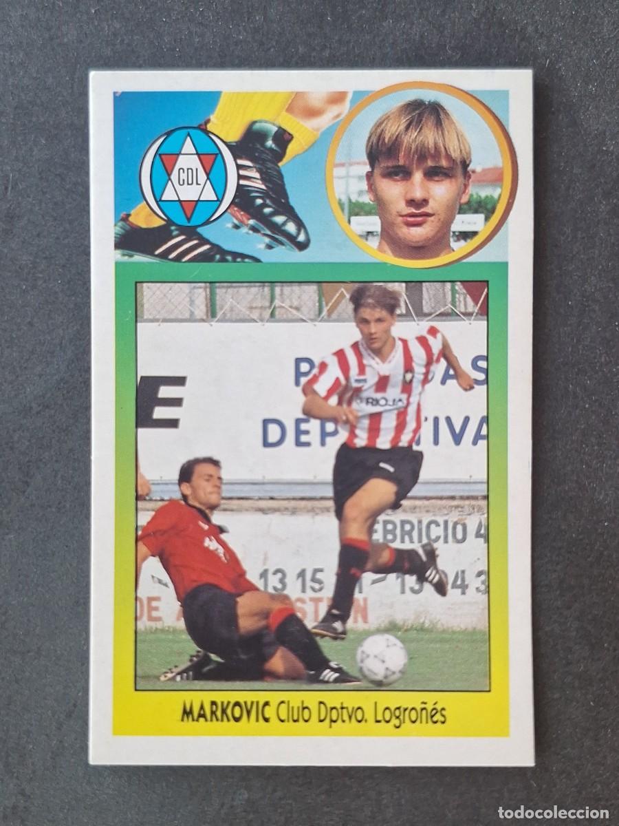 Cromos de f&uacute;tbol: L3 MARKOVIC C. D. LOGRO&Ntilde;ES LIGA ESTE 1993 1994 93 94 CARTON NUNCA PEGADO SIN PEGAR