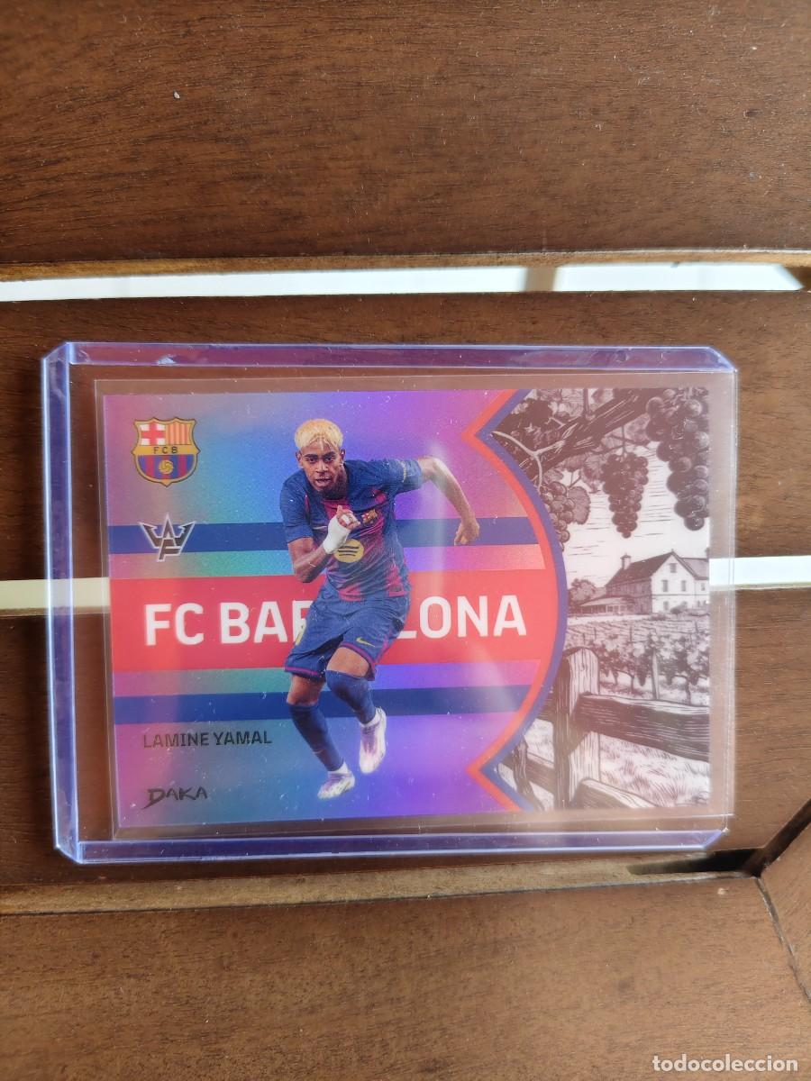 Cromos de f&uacute;tbol: BV-1 DAKA FINAL WHISTLE 25 26 LAMINE YAMAL BARCELONA NUMERADA /50 BLAUGRANA VINTAGE 2025 2026 AAG