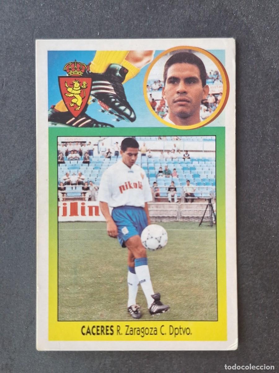 Cromos de f&uacute;tbol: L3 CACERES REAL ZARAGOZA COLOCA LIGA ESTE 1993 1994 93 94 CARTON NUNCA PEGADO SIN PEGAR