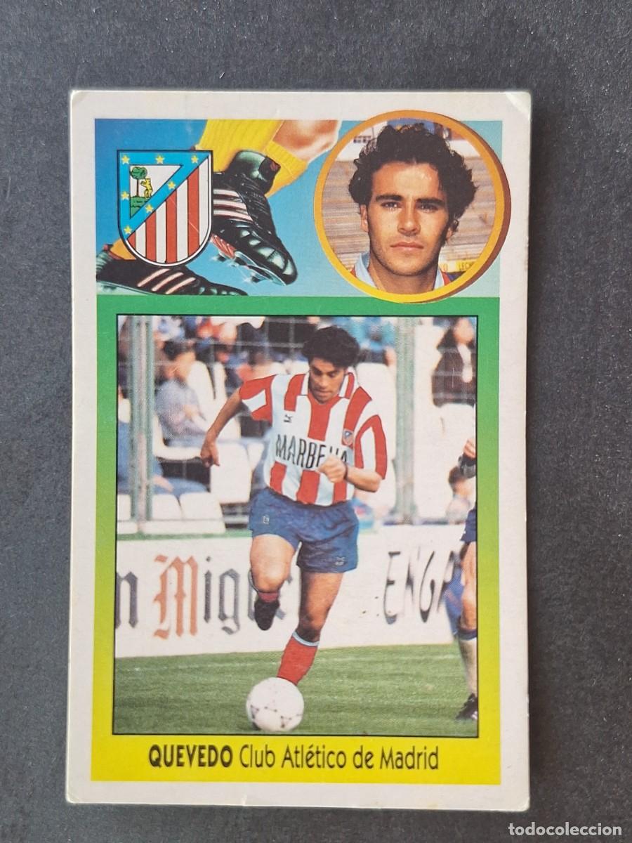 Cromos de f&uacute;tbol: L3 QUEVEDO ATLETICO DE MADRID FICHAJE 3 LIGA ESTE 1993 1994 93 94 CARTON NUNCA PEGADO SIN PEGAR