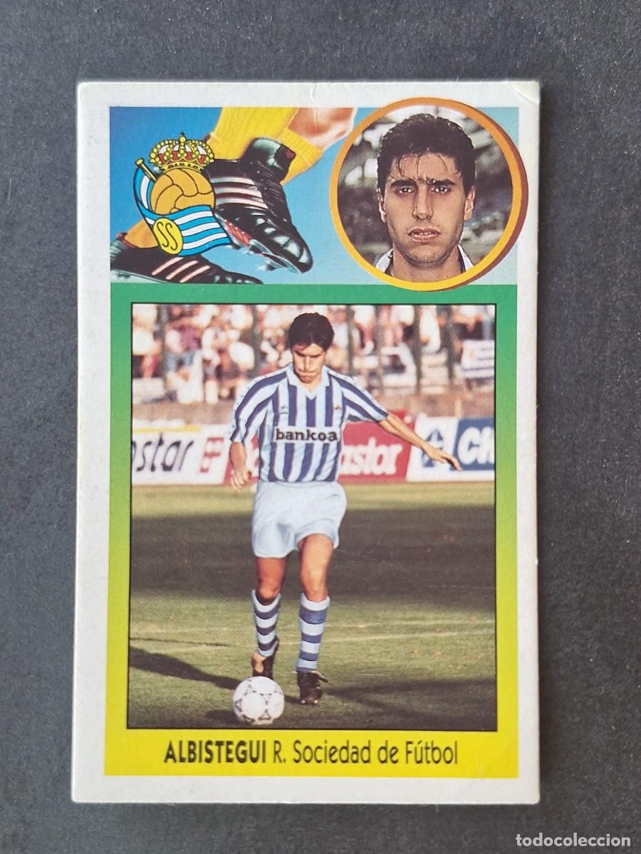 Cromos de f&uacute;tbol: L3 ALBISTEGUI REAL SOCIEDAD FICHAJE 6 LIGA ESTE 1993 1994 93 94 CARTON NUNCA PEGADO SIN PEGAR