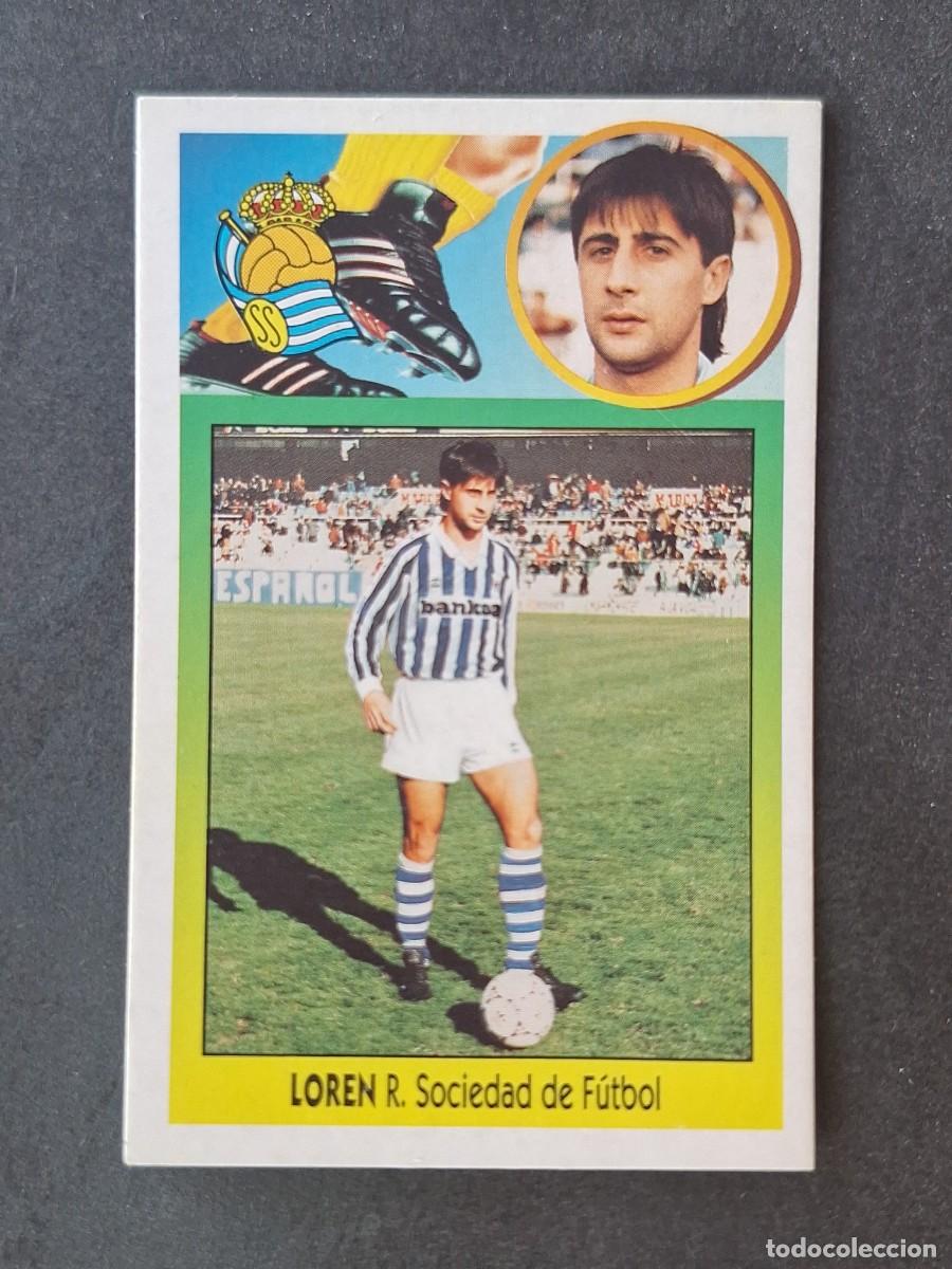Cromos de f&uacute;tbol: L3 LOREN REAL SOCIEDAD FICHAJE 7 LIGA ESTE 1993 1994 93 94 CARTON NUNCA PEGADO SIN PEGAR