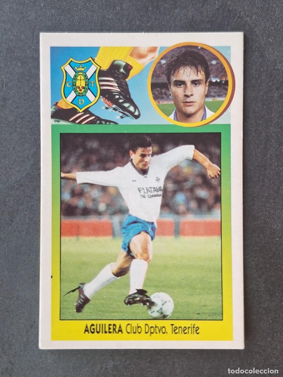 Cromos de f&uacute;tbol: L3 AGUILERA C. D. TENERIFE FICHAJE 14 LIGA ESTE 1993 1994 93 94 CARTON NUNCA PEGADO SIN PEGAR