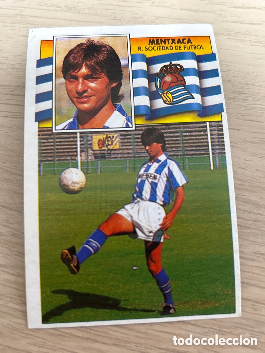Cromos de f&uacute;tbol: MENTXACA REAL SOCIEDAD LIGA ESTE 1990 1991 90 91 NUNCA PEGADO SIN PEGAR