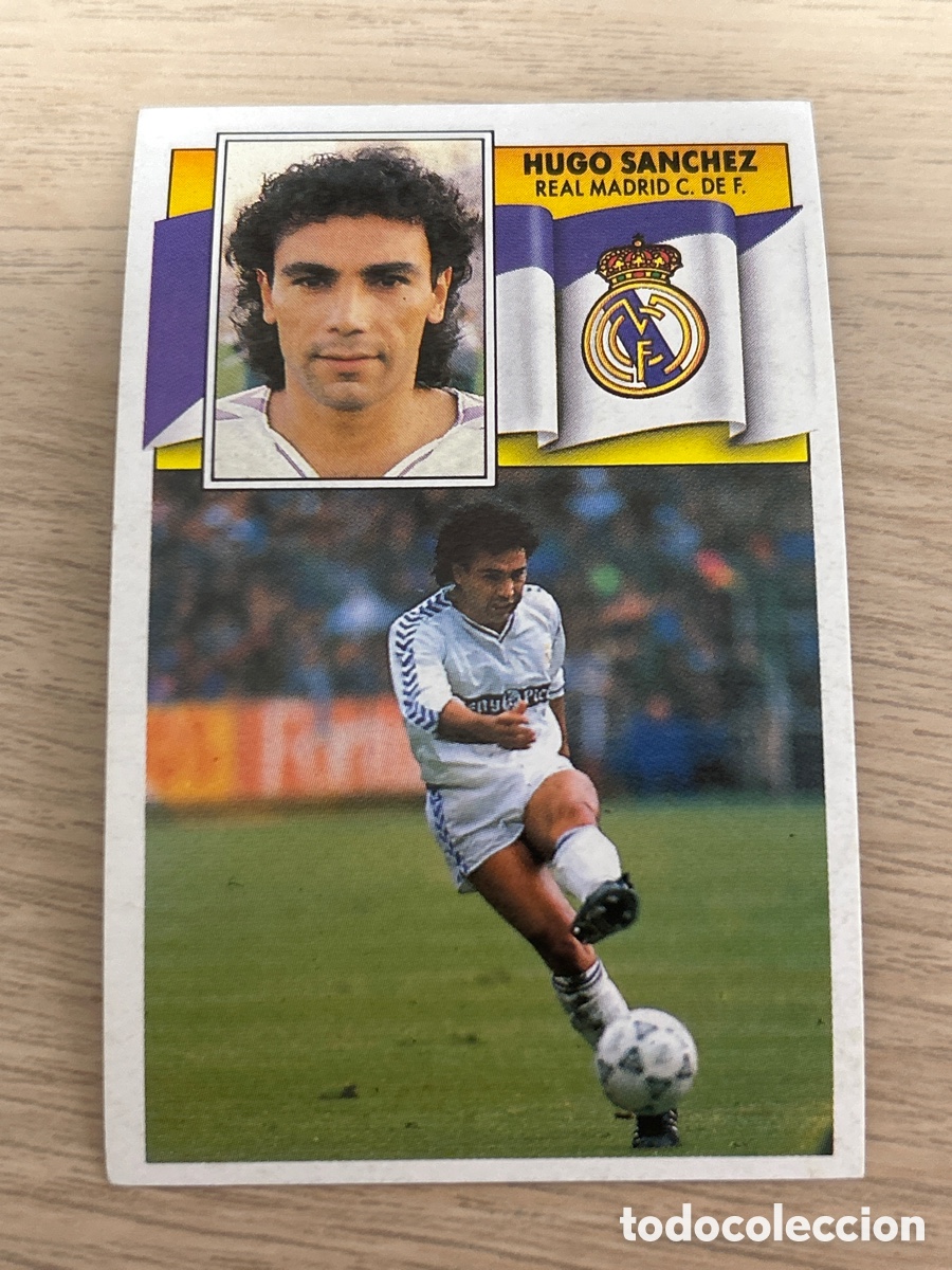 Cromos de f&uacute;tbol: HUGO SANCHEZ REAL MADRID LIGA ESTE 1990 1991 90 91 NUNCA PEGADO SIN PEGAR