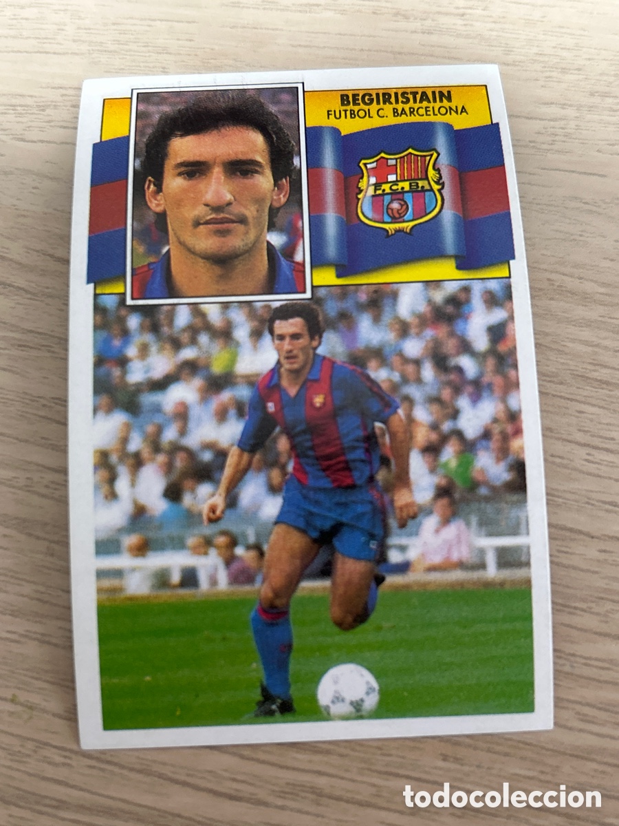 Cromos de f&uacute;tbol: BEGIRISTAIN BARCELONA LIGA ESTE 1990 1991 90 91 NUNCA PEGADO SIN PEGAR