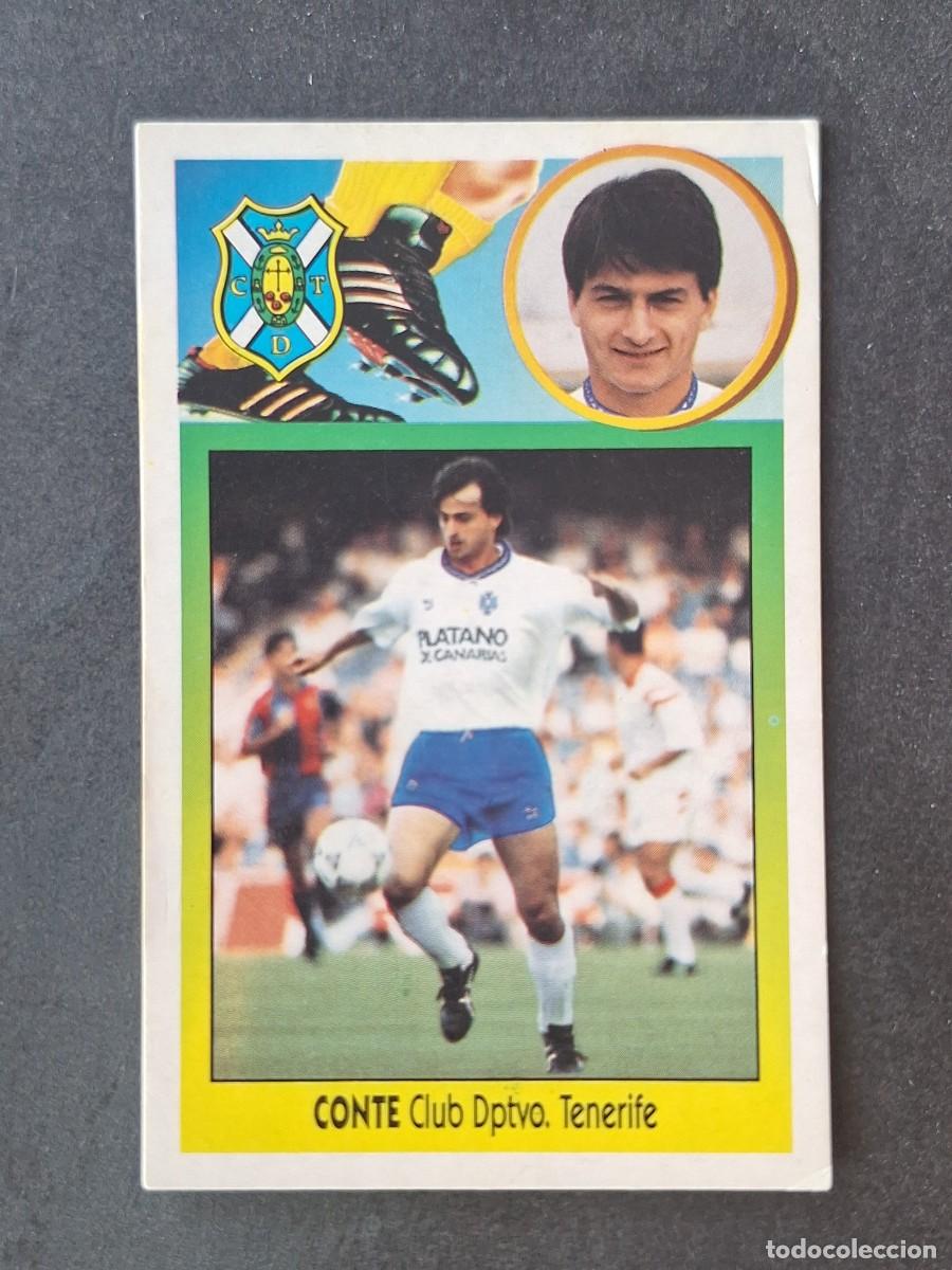 Cromos de f&uacute;tbol: L3 CONTE C. D. TENERIFE FICHAJE 15 LIGA ESTE 1993 1994 93 94 CARTON NUNCA PEGADO SIN PEGAR