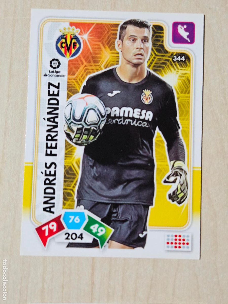 Cromos de f&uacute;tbol: FICHA N&ordm; 344 ANDRES FERNANDEZ - ADRENALYN 19 20 - PANINI 2019 - 20 - CROMO - VILLARREAL