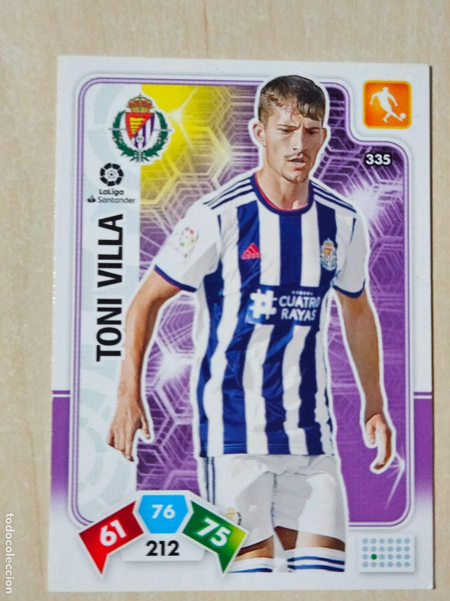 Cromos de f&uacute;tbol: FICHA N&ordm; 335 TONI VILLA - ADRENALYN 19 20 - PANINI 2019 - 20 - CROMO - VALLADOLID