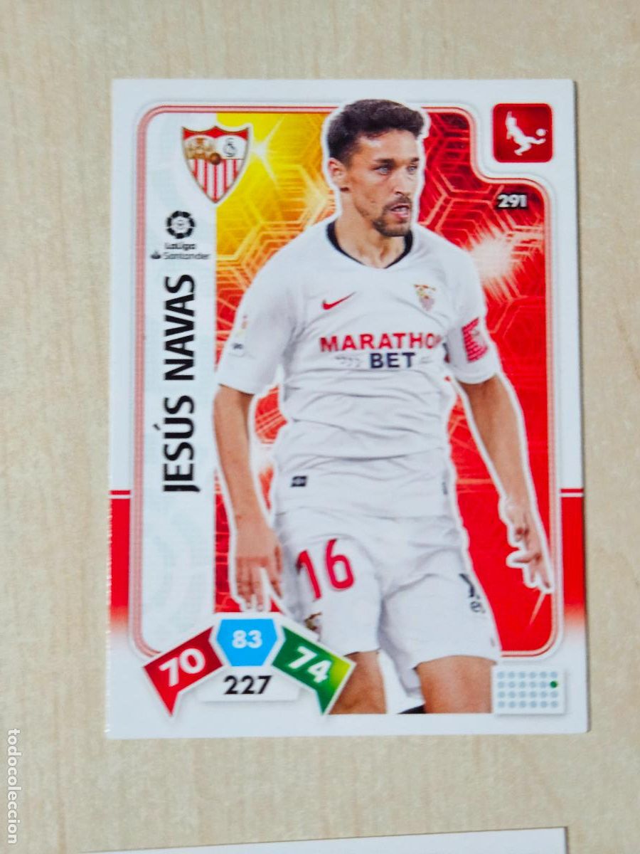 Cromos de f&uacute;tbol: FICHA N&ordm; 291 JESUS NAVAS - ADRENALYN 19 20 - PANINI 2019 - 20 - CROMO - SEVILLA