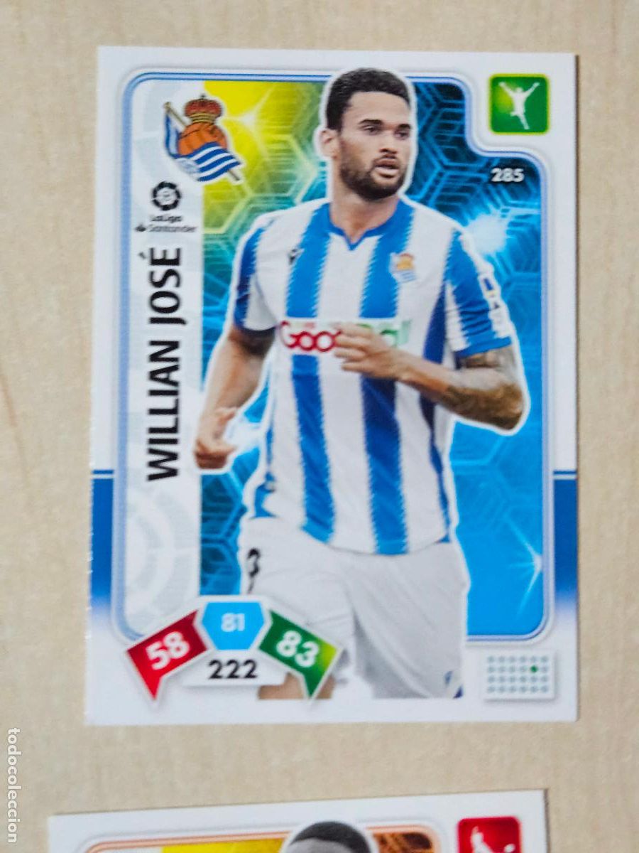 Cromos de f&uacute;tbol: FICHA N&ordm; 285 WILLIAN JOSE - ADRENALYN 19 20 - PANINI 2019 - 20 - CROMO - REAL SOCIEDAD