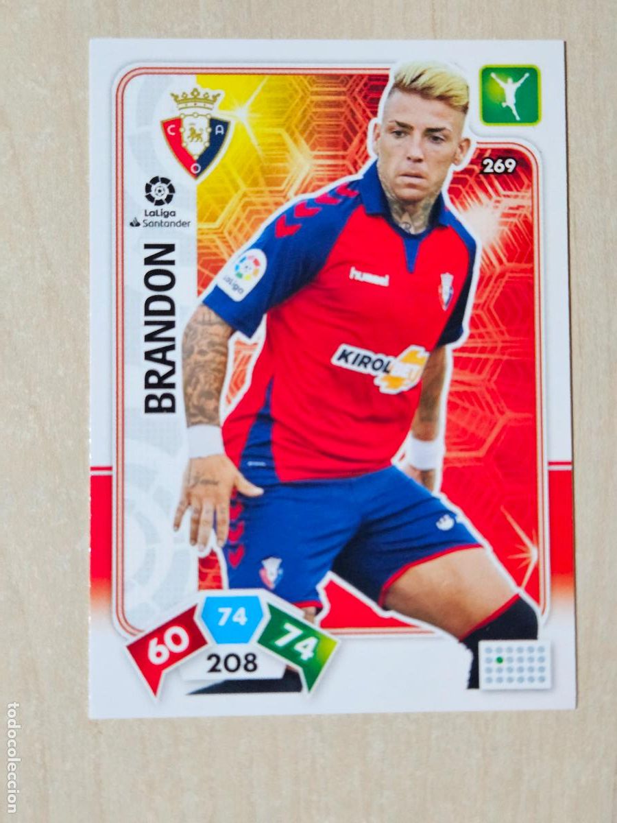 Cromos de f&uacute;tbol: FICHA N&ordm; 269 BRANDON - ADRENALYN 19 20 - PANINI 2019 - 20 - CROMO - OSASUNA
