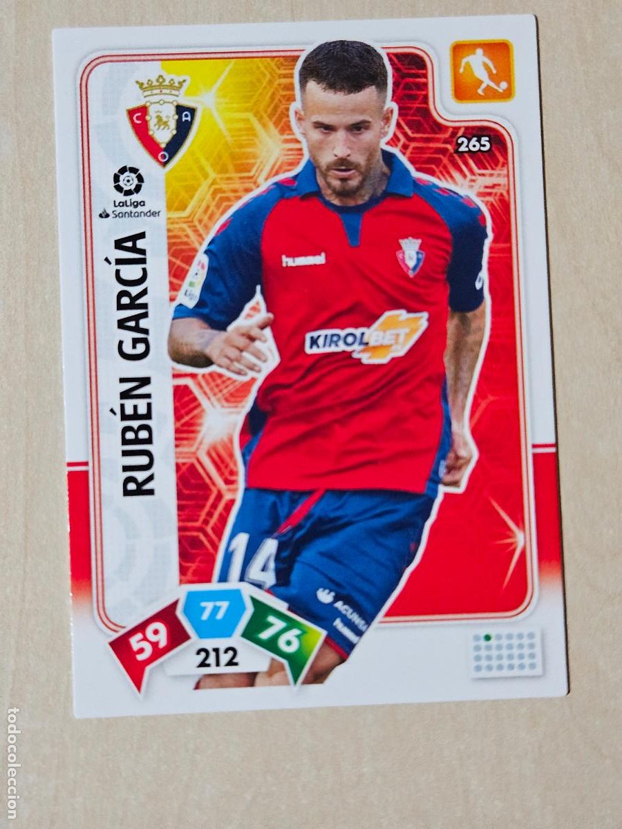 Cromos de f&uacute;tbol: FICHA N&ordm; 263 RUBEN GARCIA - ADRENALYN 19 20 - PANINI 2019 - 20 - CROMO - OSASUNA