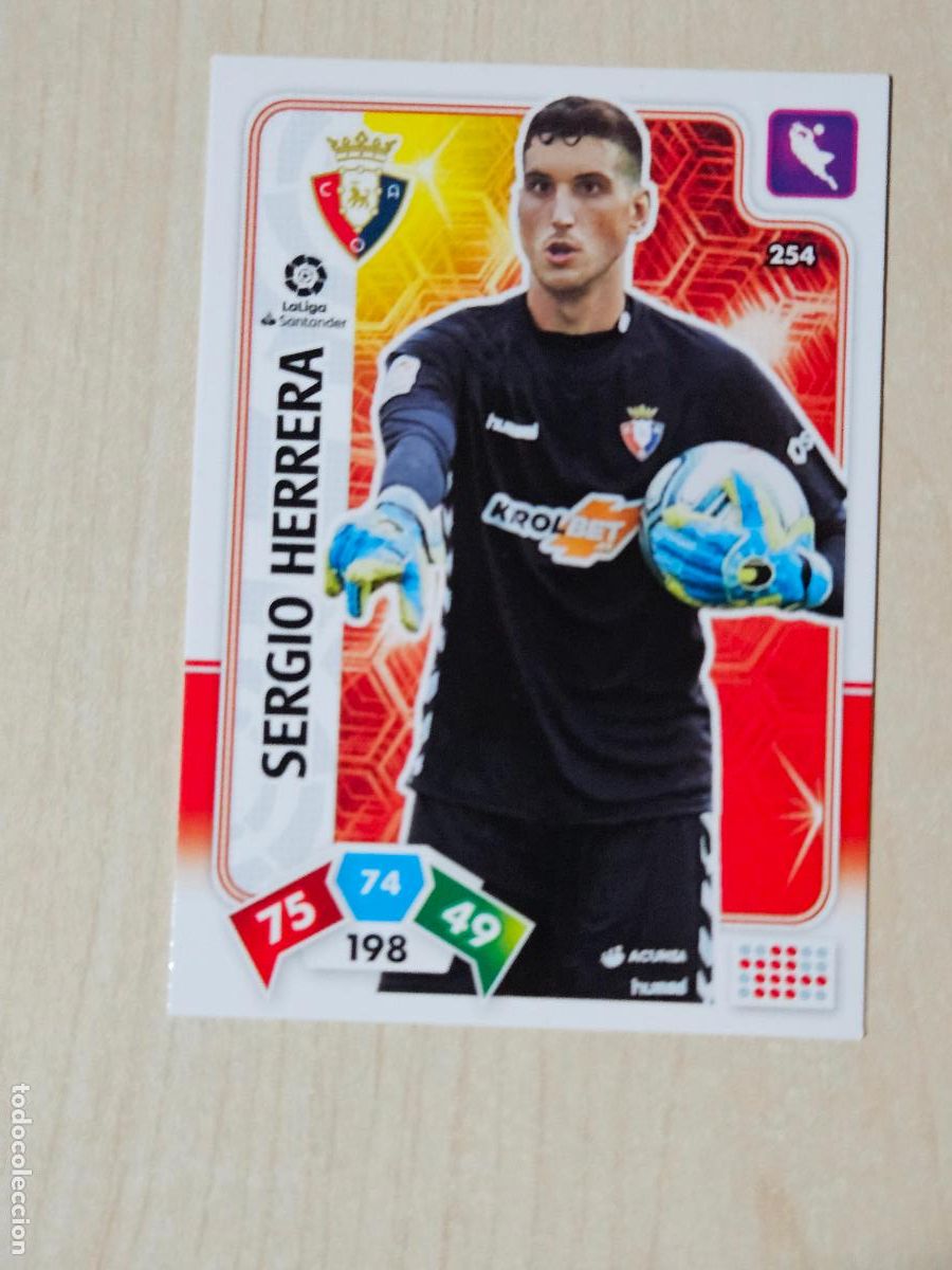 Cromos de f&uacute;tbol: FICHA N&ordm; 254 SERGIO HERRERA - ADRENALYN 19 20 - PANINI 2019 - 20 - CROMO - OSASUNA