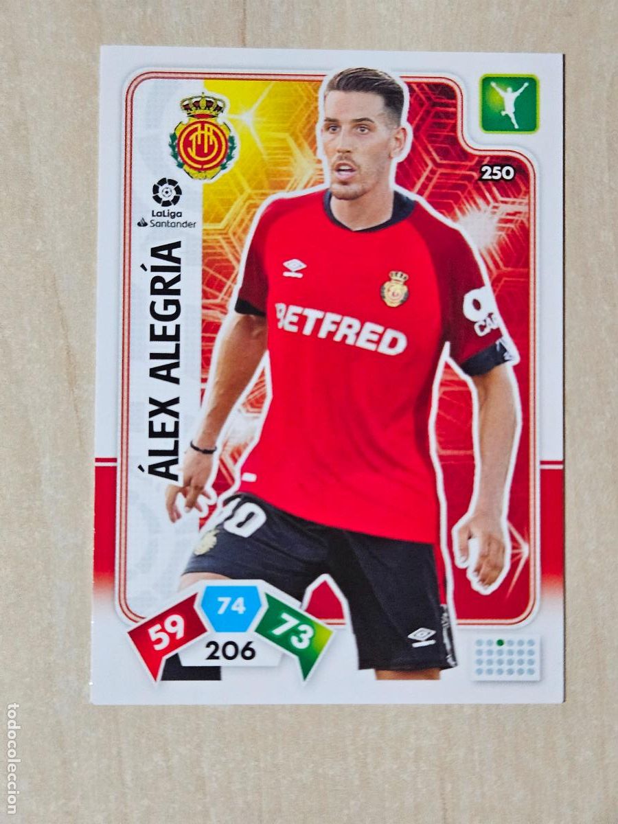 Cromos de f&uacute;tbol: FICHA N&ordm; 250 ALEX ALEGRIA - ADRENALYN 19 20 - PANINI 2019 - 20 - CROMO - MALLORCA