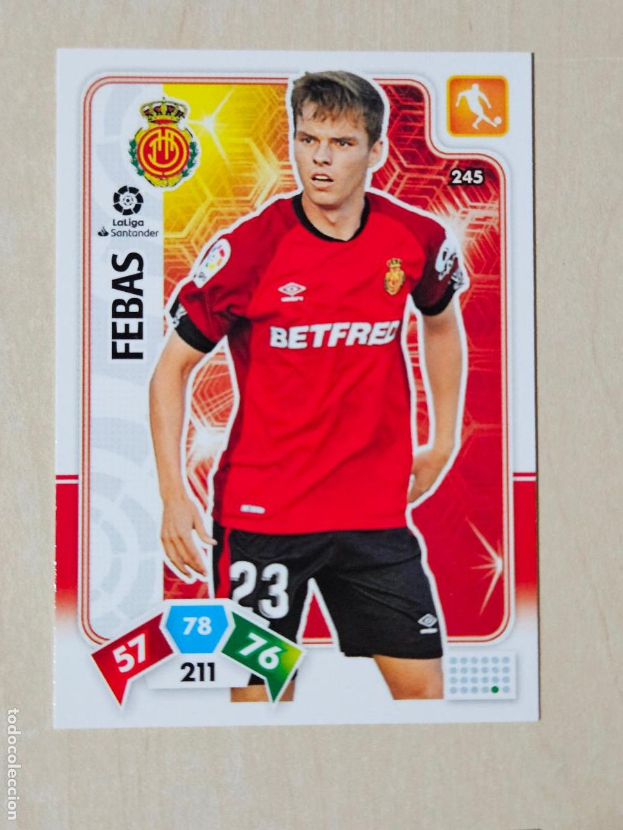 Cromos de f&uacute;tbol: FICHA N&ordm; 245 FEBAS - ADRENALYN 19 20 - PANINI 2019 - 20 - CROMO - MALLORCA
