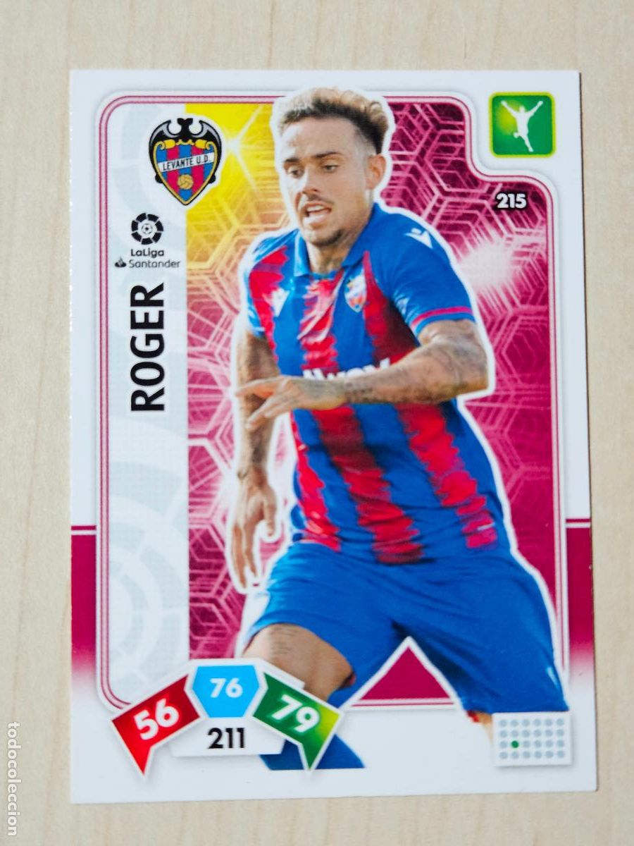 Cromos de f&uacute;tbol: FICHA N&ordm; 215 ROGER - ADRENALYN 19 20 - PANINI 2019 - 20 - CROMO - LEVANTE