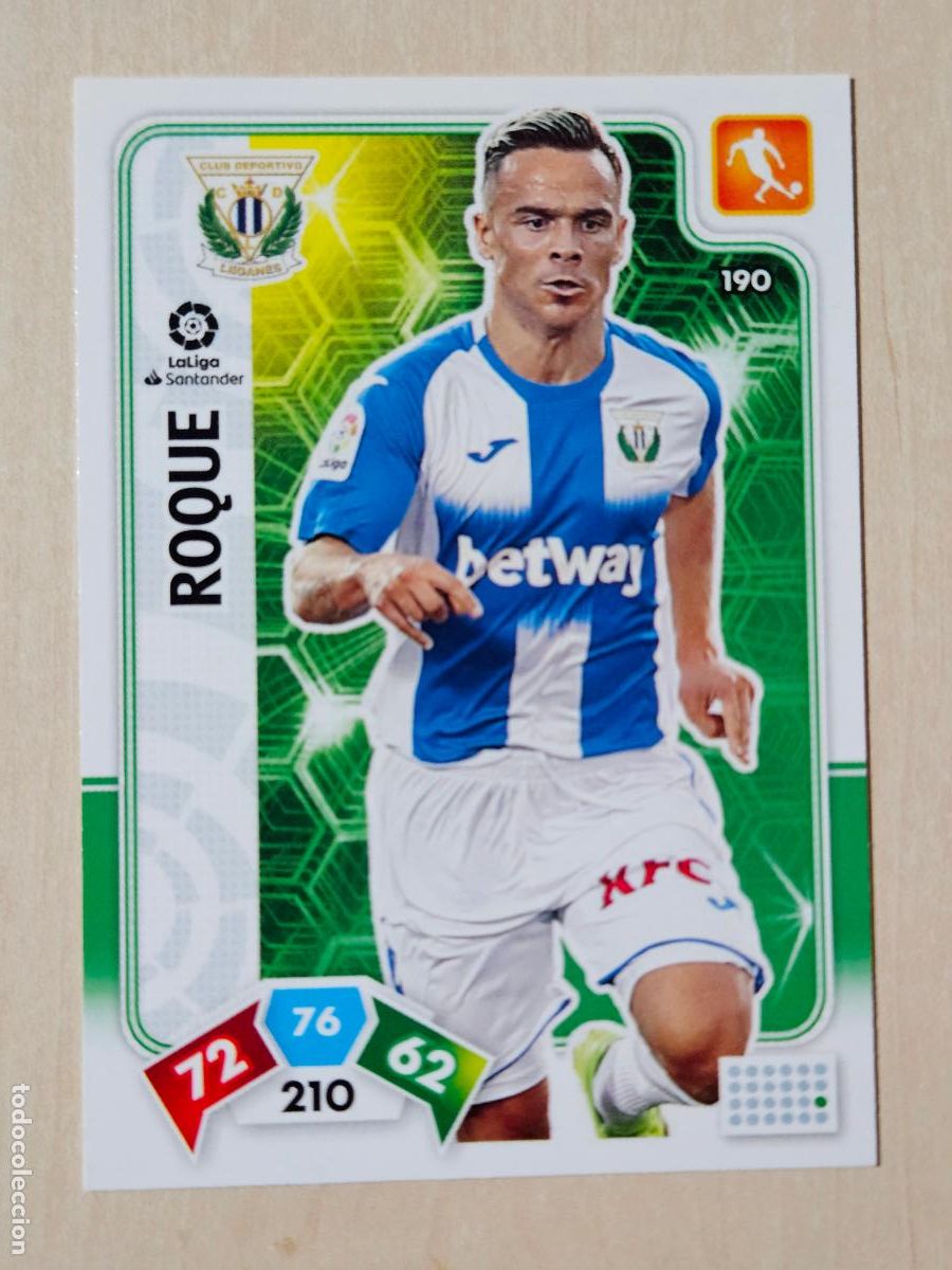 Cromos de f&uacute;tbol: FICHA N&ordm; 190 ROQUE - ADRENALYN 19 20 - PANINI 2019 - 20 - CROMO - LEGANES