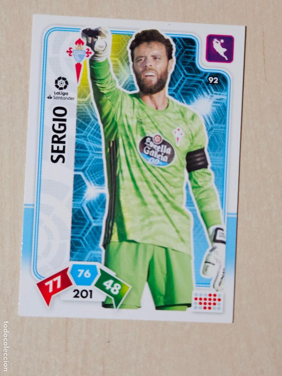 Cromos de f&uacute;tbol: FICHA N&ordm; 92 SERGIO - ADRENALYN 19 20 - PANINI 2019 - 20 - CROMO - REAL CELTA