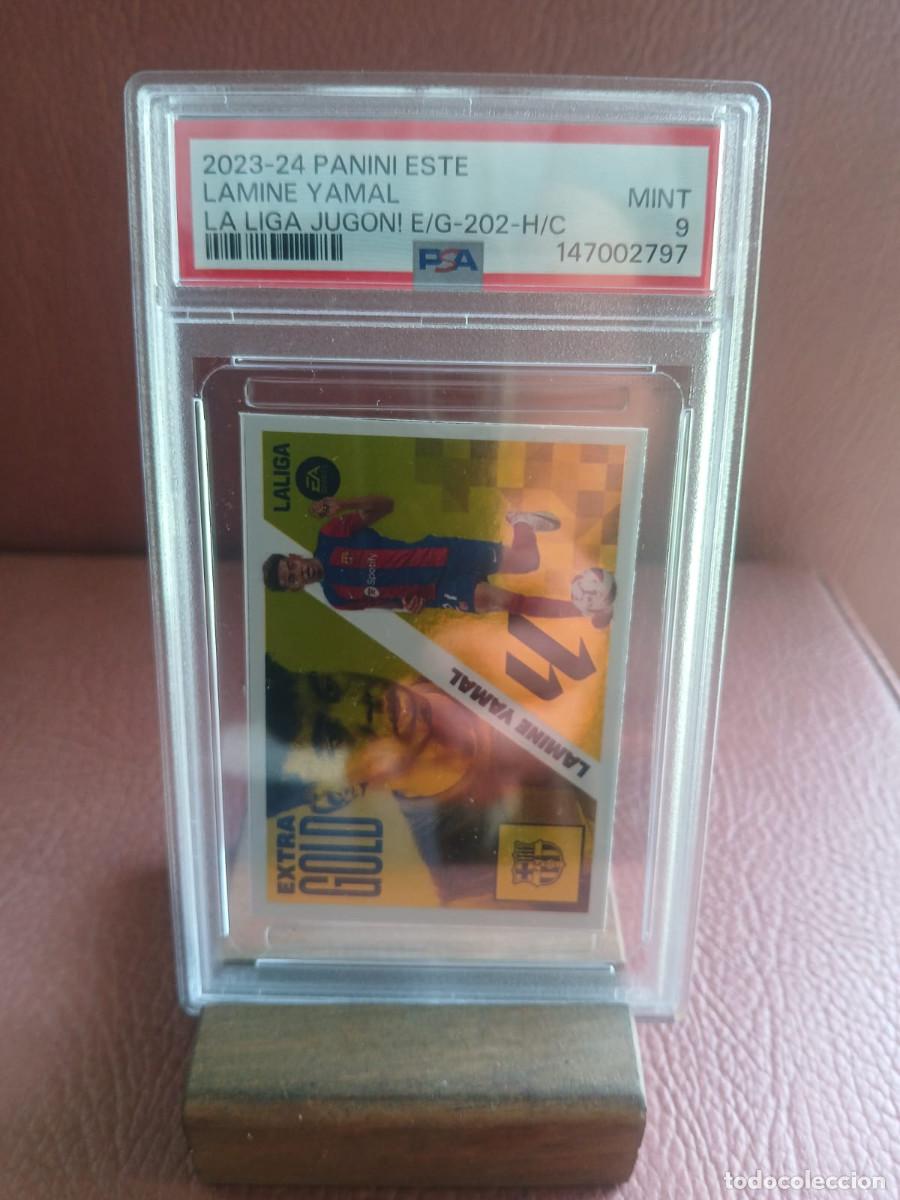 Cromos de f&uacute;tbol: PANINI 23-24 ED ESTE LAMINE YAMAL JUGON E/G- 2002H/C PSA9