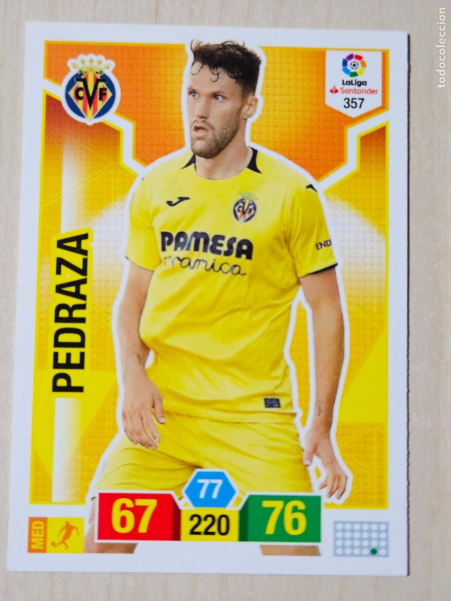 Cromos de f&uacute;tbol: FICHA N&ordm; 357 PEDRAZA - ADRENALYN 18 19 - PANINI 2018 - 19 - CROMO - VILLARREAL