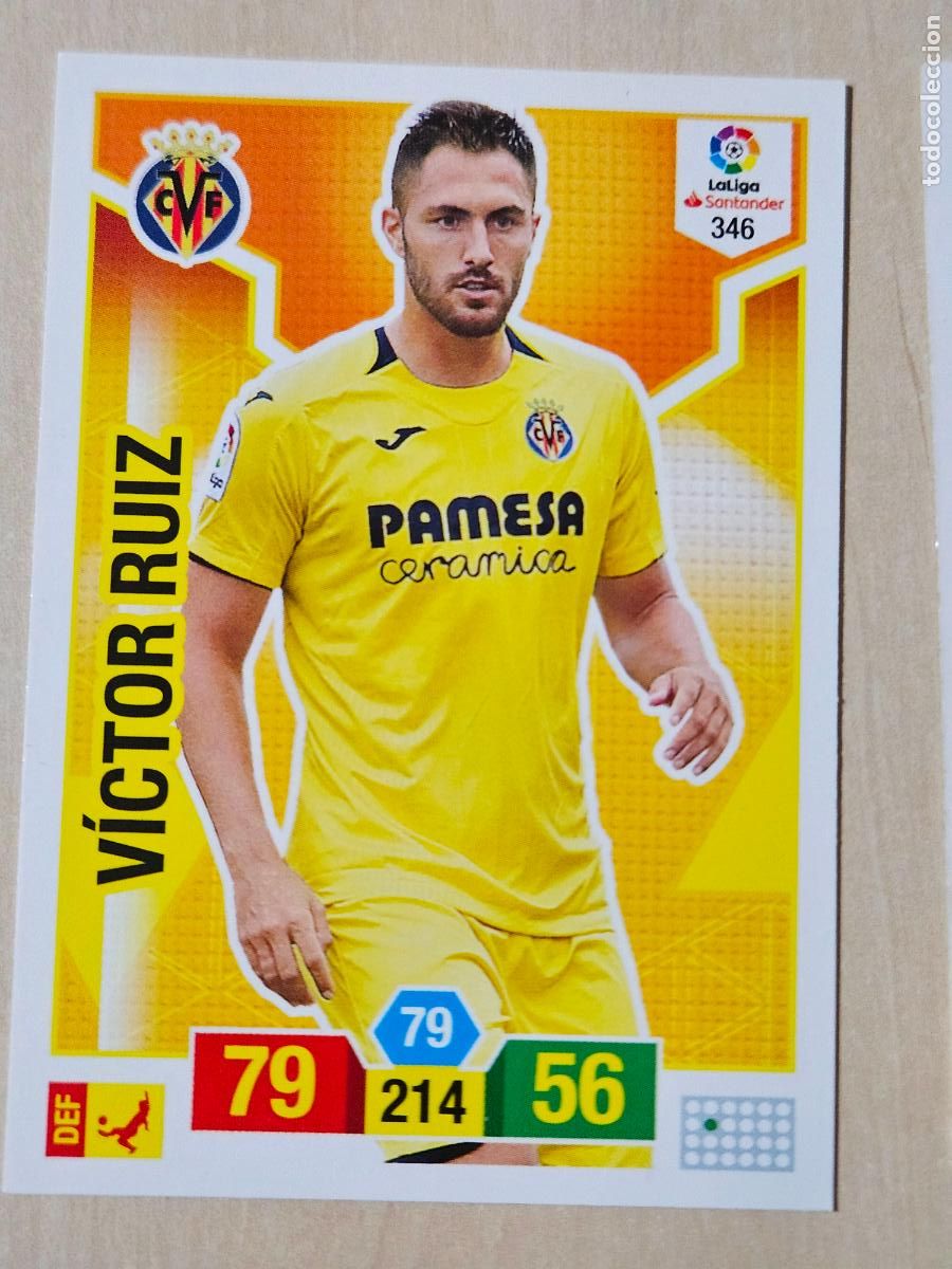 Cromos de f&uacute;tbol: FICHA N&ordm; 346 VICTOR RUIZ - ADRENALYN 18 19 - PANINI 2018 - 19 - CROMO - VILLARREAL