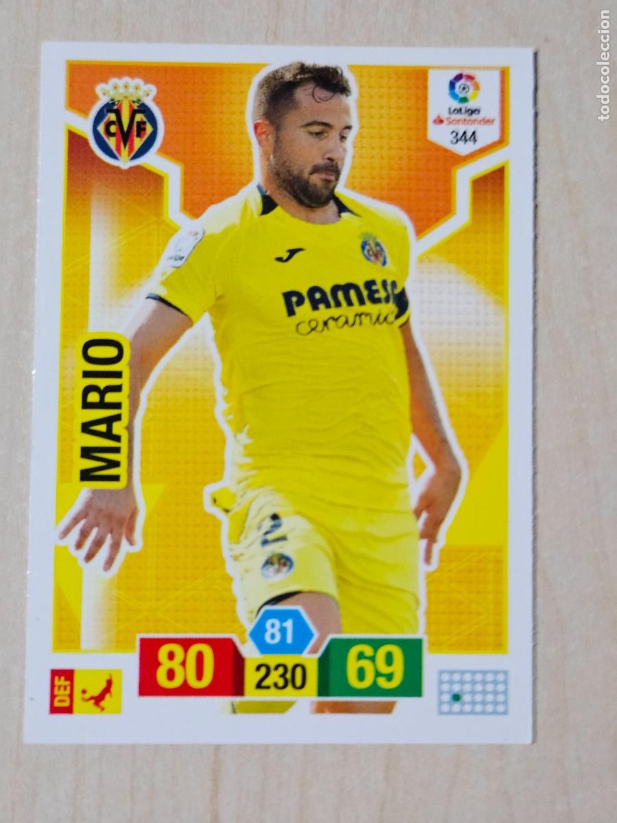 Fu&szlig;ball-Sticker: FICHA N&ordm; 344 MARIO - ADRENALYN 18 19 - PANINI 2018 - 19 - CROMO - VILLARREAL