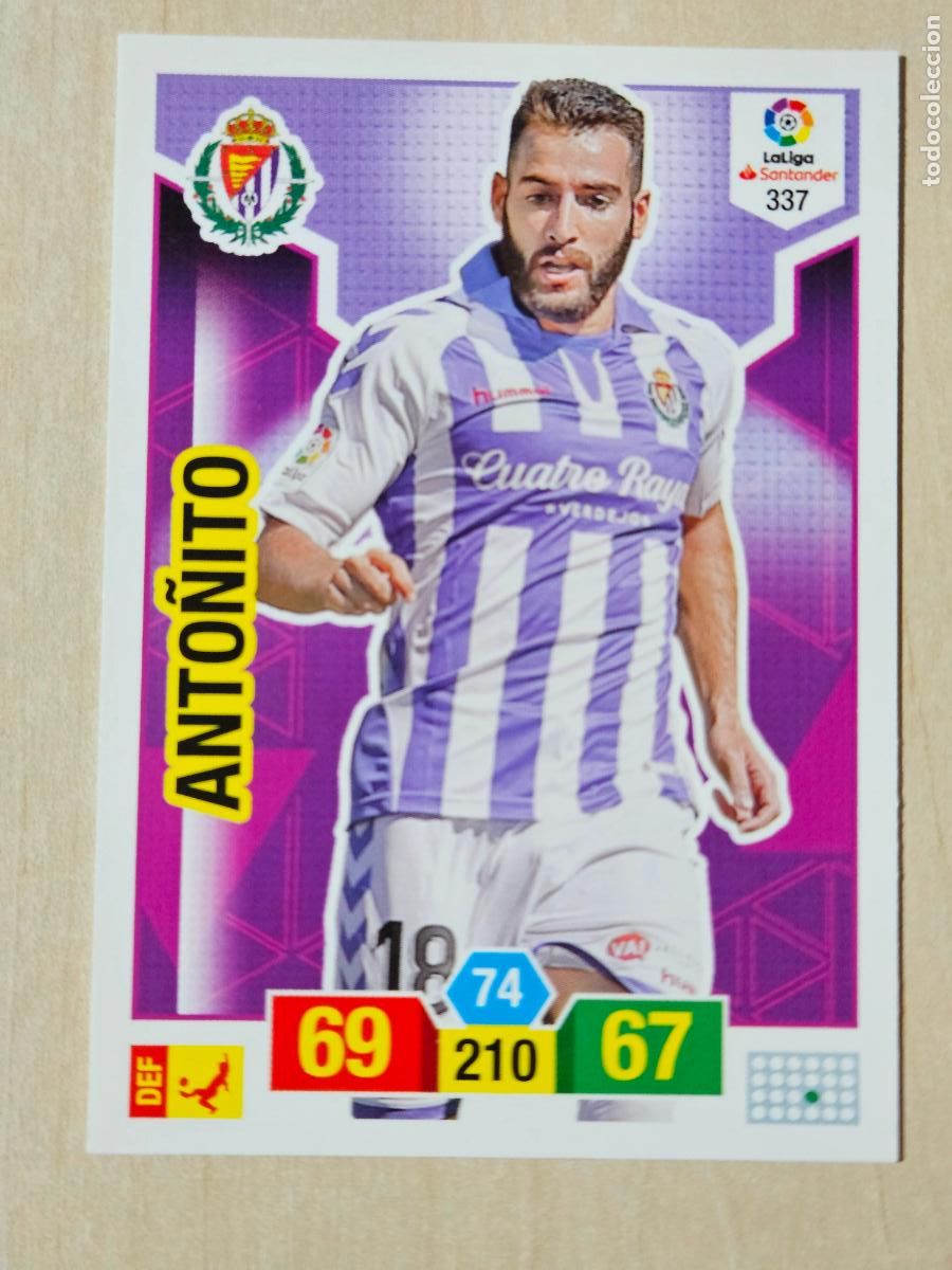 Fu&szlig;ball-Sticker: FICHA N&ordm; 337 ANTO&Ntilde;ITO - ADRENALYN 18 19 - PANINI 2018 - 19 - CROMO - REAL VALLADOLID