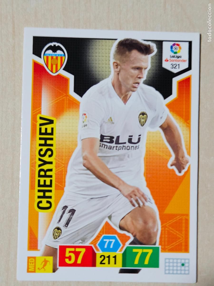 Fu&szlig;ball-Sticker: FICHA N&ordm; 321 CHERYSHEV - ADRENALYN 18 19 - PANINI 2018 - 19 - CROMO - VALENCIA